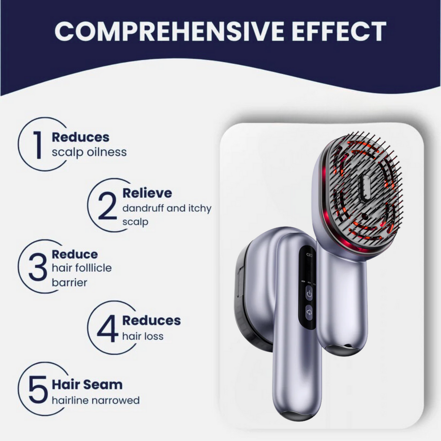 Red Light Therapy Scalp Massage Brush