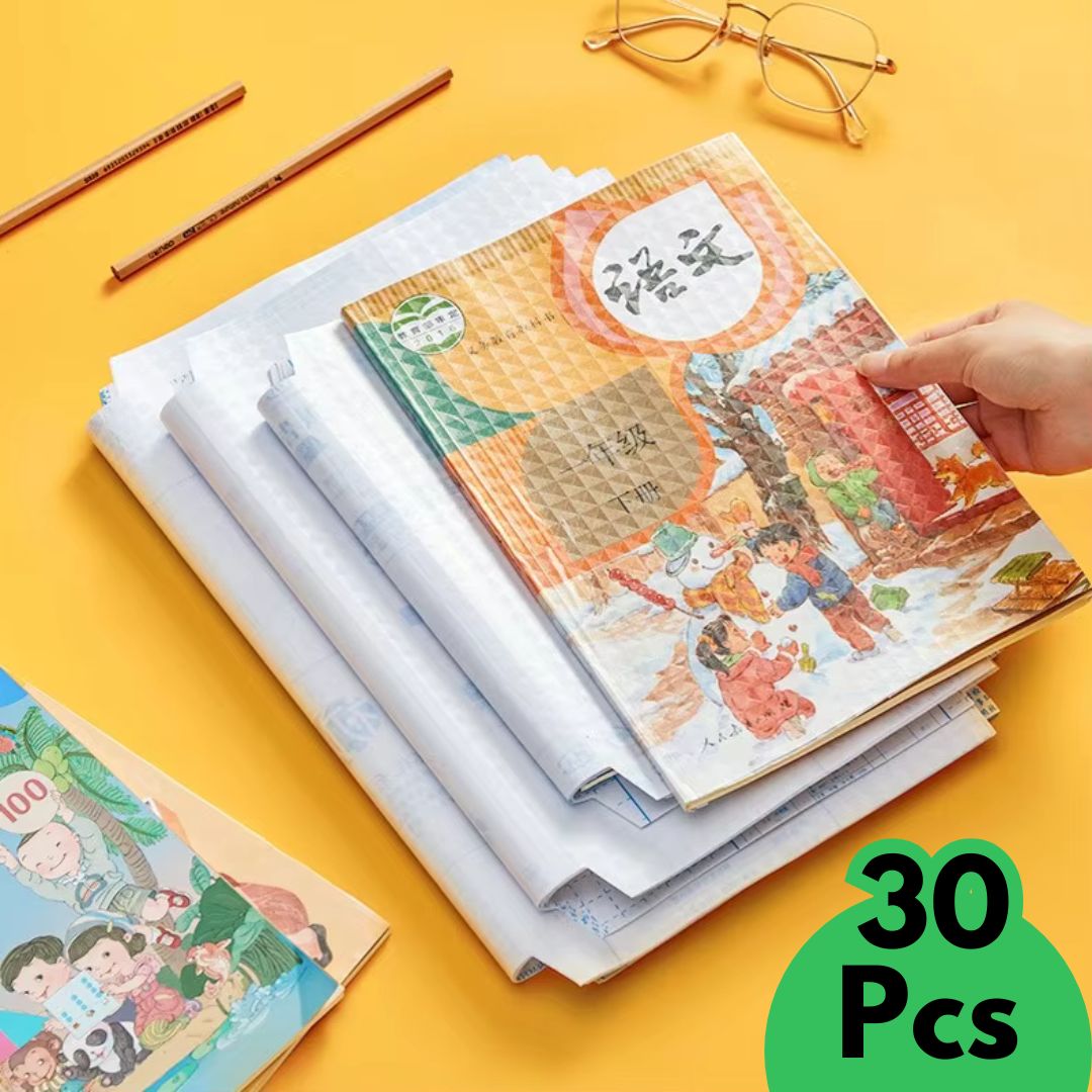 Self Adhesive Transparent Book Cover (Pack Of 30)