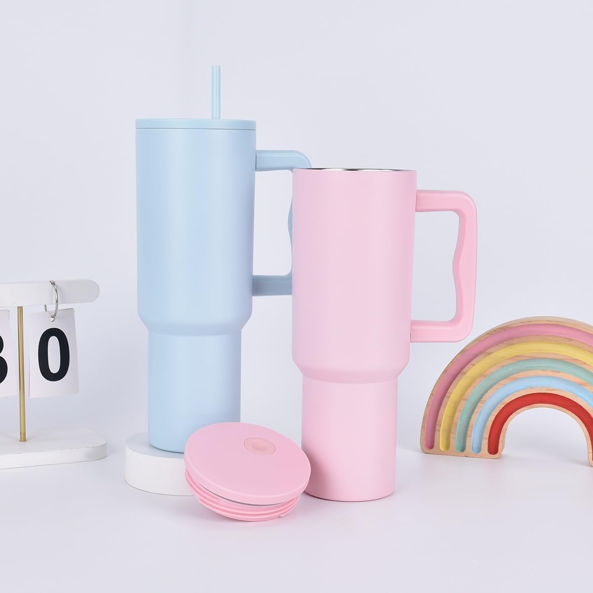1200ML Stainless Steel Insulated Tumbler with Lid and Straw