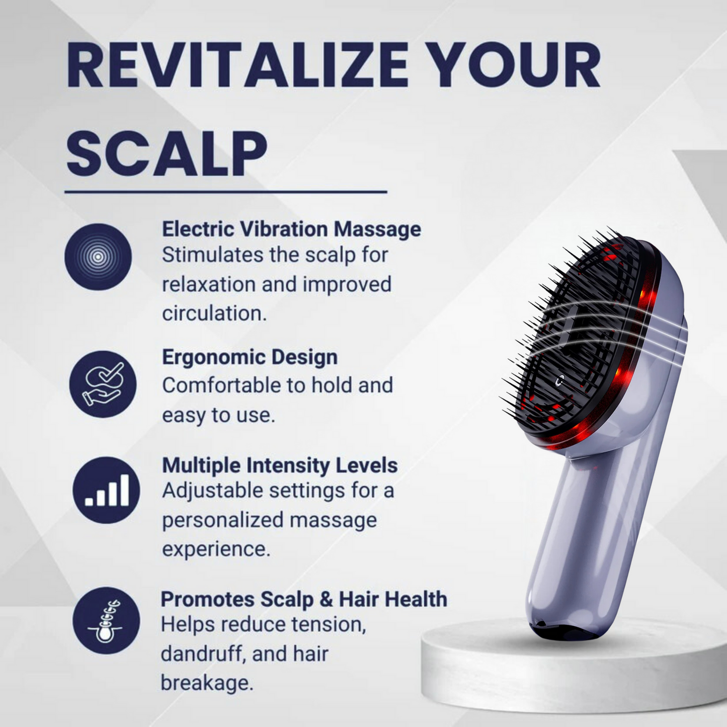 Red Light Therapy Scalp Massage Brush